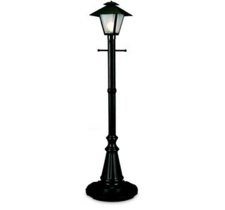Patio Concepts Cape Cod 82" Black/White -  Single Coach Lantern Patio Lamp
