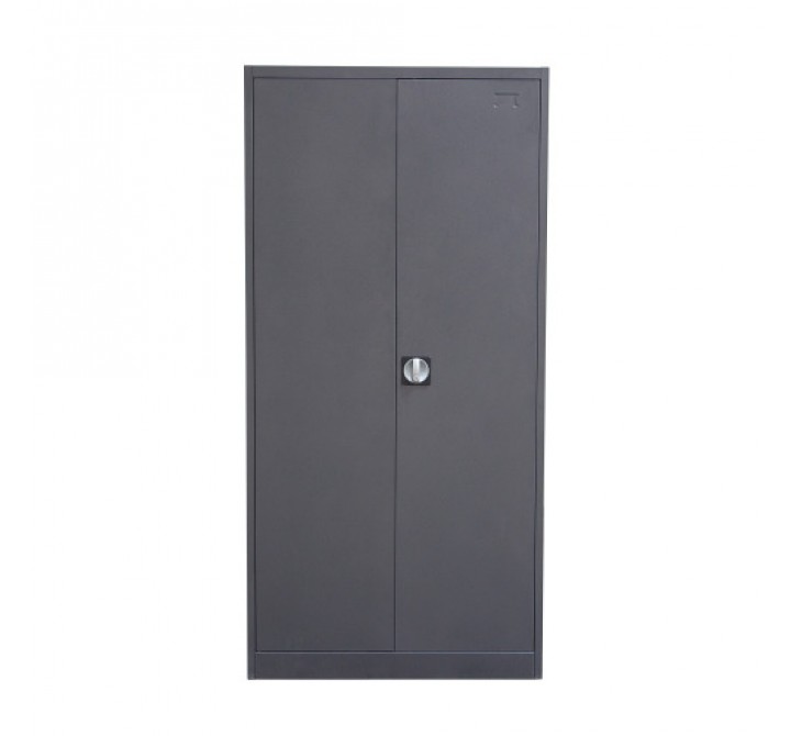 Diamond Sofa 2-Door Metal Closet with Safe & Mirror with Key Lock Entry