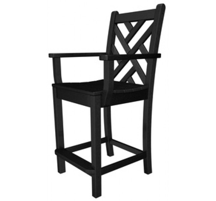 Poly-Wood Chippendale Counter Arm Chair