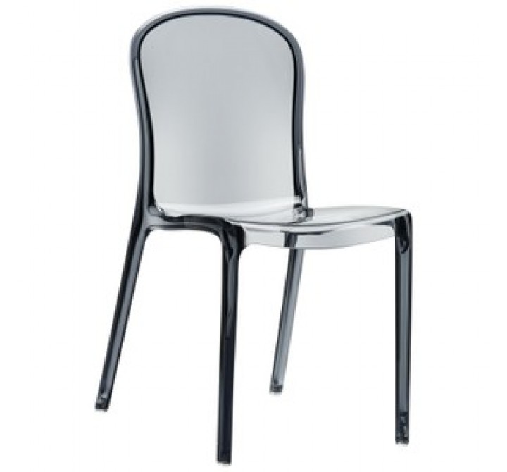 Compamia Victoria Polycarbonate Modern Dining Chair Transparent Grey - Set of 2