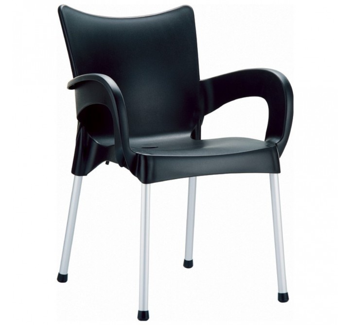 Compamia Romeo Resin Dining Arm Chair Black - Set of 4