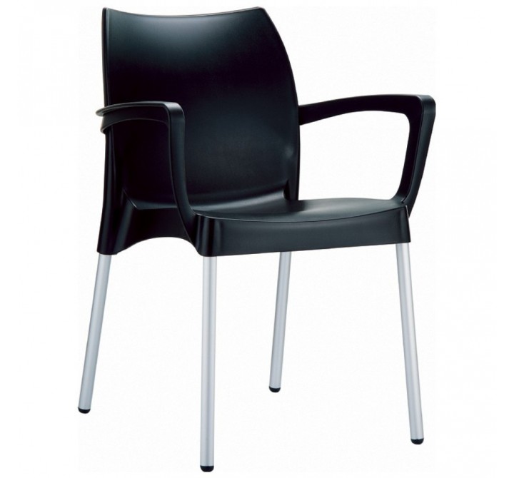 Compamia Dolce Resin Outdoor Armchair Black - Set of 4