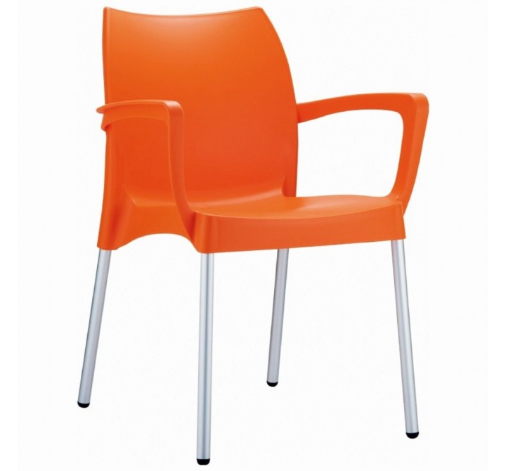 Compamia Dolce Resin Outdoor Armchair Orange - Set of 4