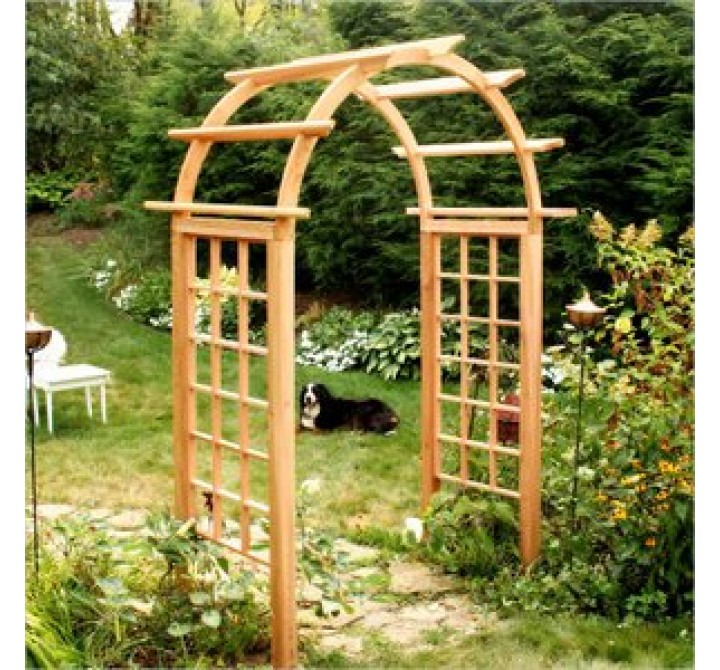 Creekvine Designs Cedar Arched Arbor - 60-Inch Opening