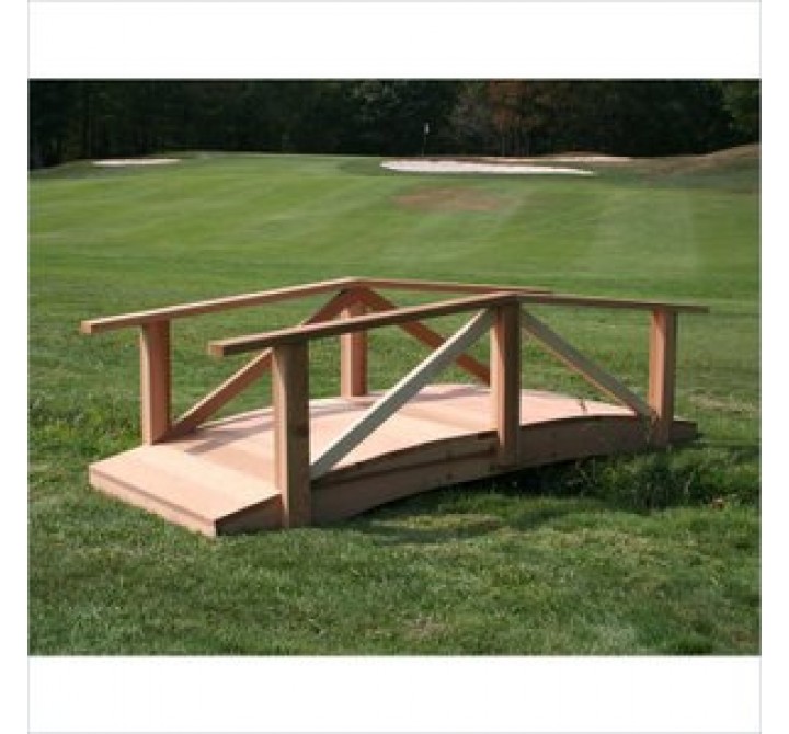 Creekvine Designs 6-Ft Cedar Pearl River Garden Bridge