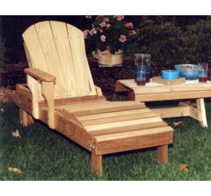 Creekvine Designs Cedar Adirondack Chaise Lounge