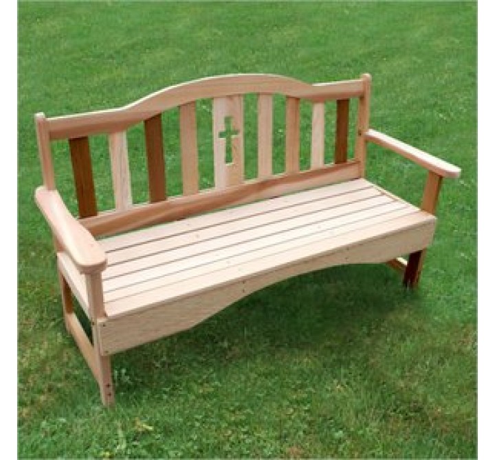 Creekvine Designs 6-Ft Cedar Holy Cross Garden Bench