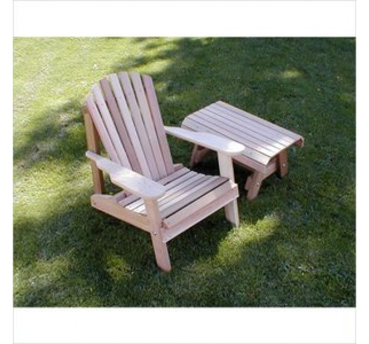 Creekvine Designs Cedar American Forest Adirondack Chair and Table Set