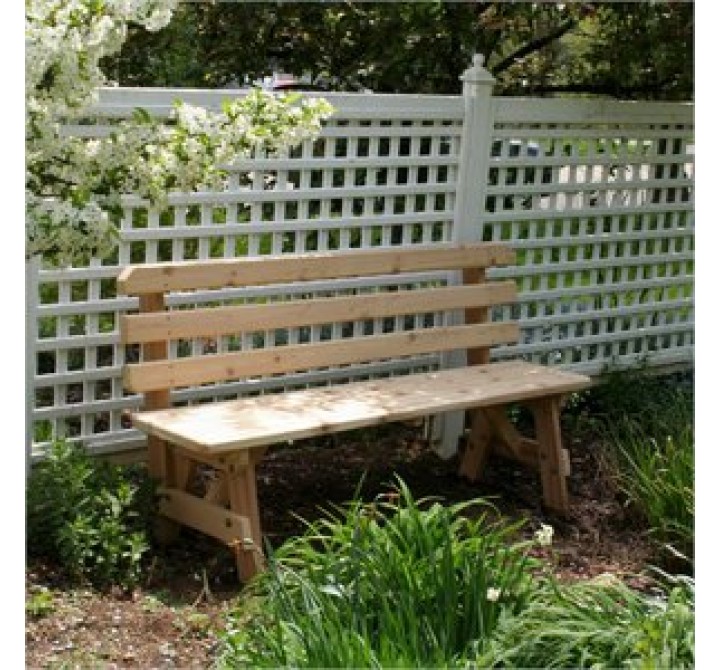 Creekvine Designs Cedar 4-Ft Backed Bench