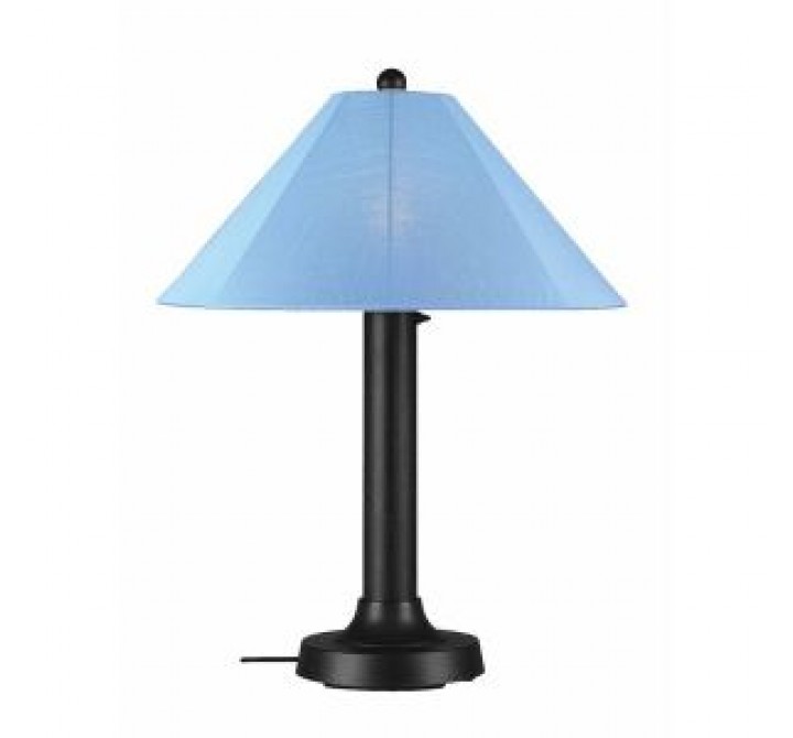 Patio Concepts Catalina 34" Table Lamp with 3" with Sky Blue Sunbrella Shade Fabric