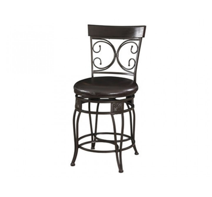 Powell Big and Tall Back to Back Scroll Counter Stool