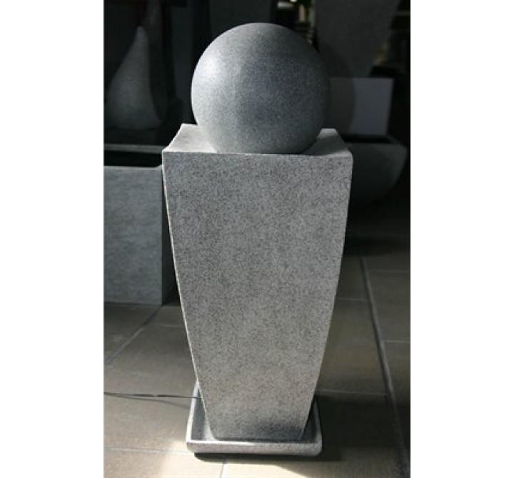 Screen Gems Long Square Planter with Ball Fountain