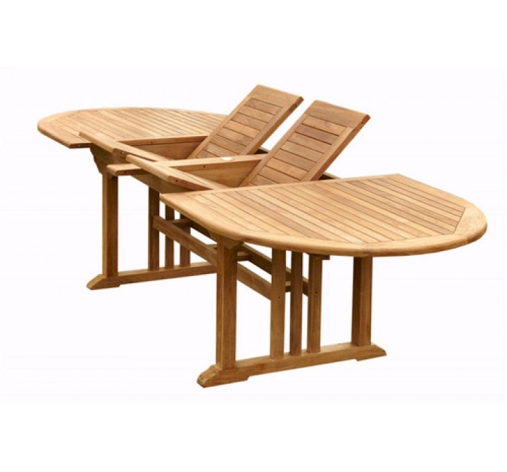 Anderson Teak 106" Sahara Oval double Extension Table