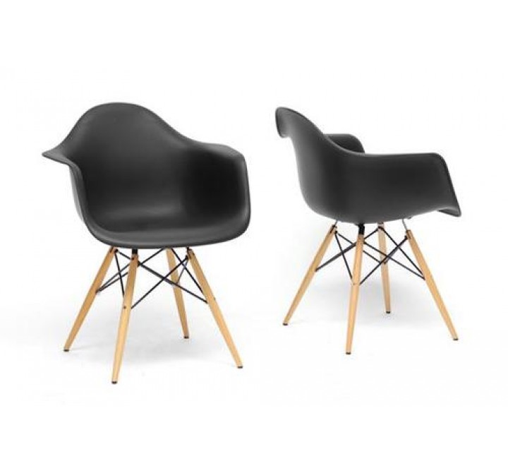 Baxton Studio Pascal Plastic Mid-Century Shell Chair