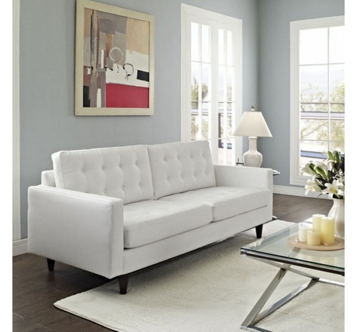 Modway Vista Empress Sofa in Black/White