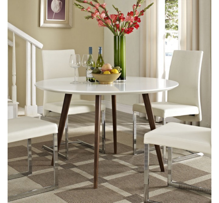 Modway Canvas Dining Table in White
