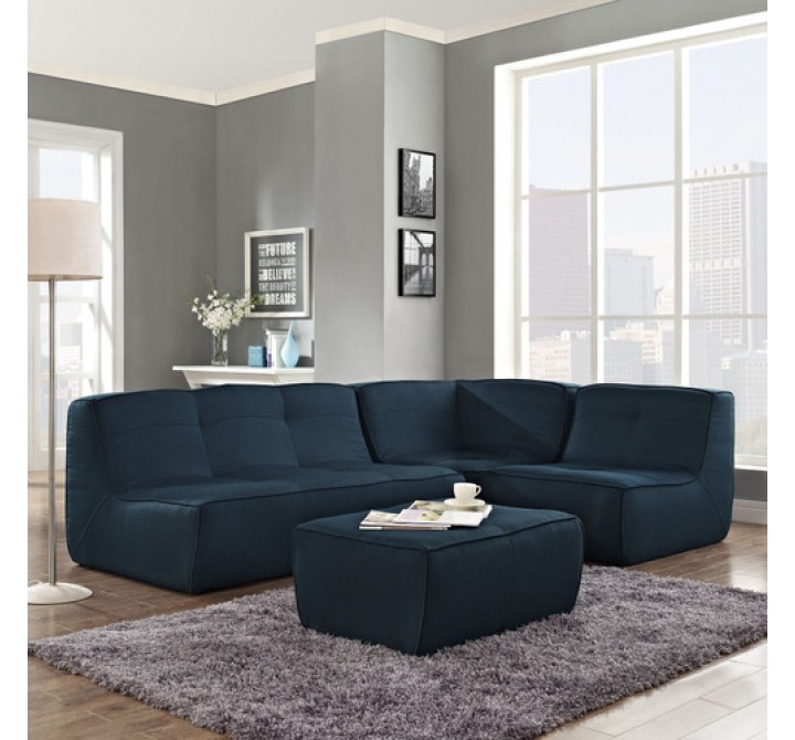 Modway Align 4 Piece Upholstered Sectional Sofa