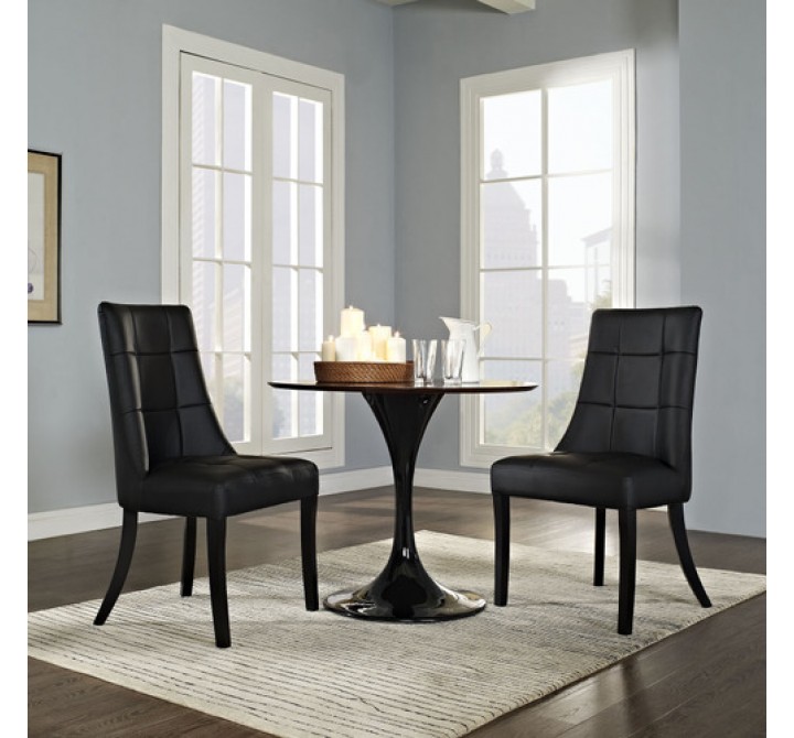 Modway Noblesse Vinyl Dining Chair Set of 2