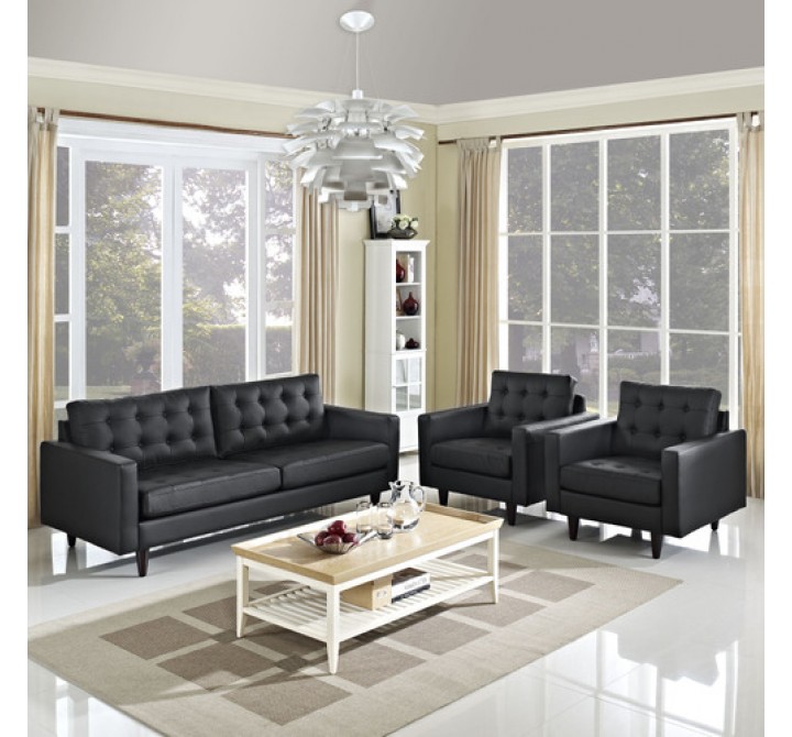 Modway Empress Sofa and Armchairs Set of 3