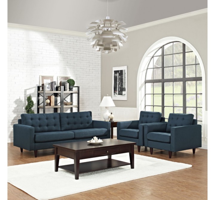 Modway Empress Sofa and Armchairs Set of 3