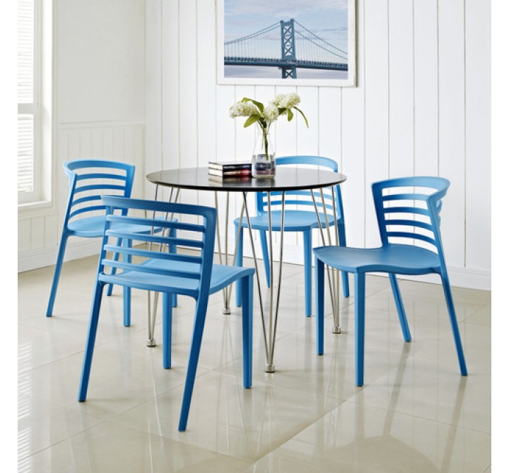 Modway Curvy Dining Chairs Set of 4
