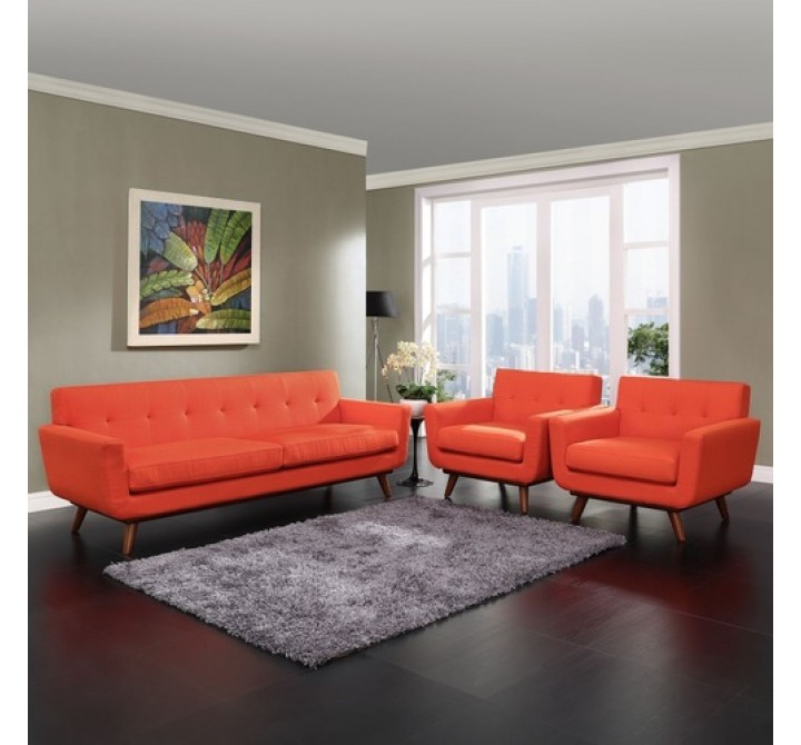 Modway Engage Armchairs and Sofa Set of 3