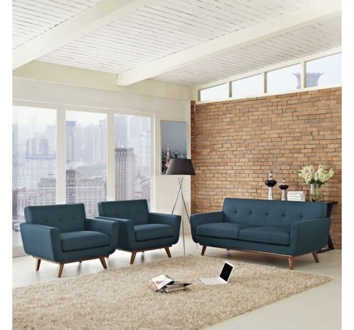 Modway Engage Armchairs and Loveseat Set of 3