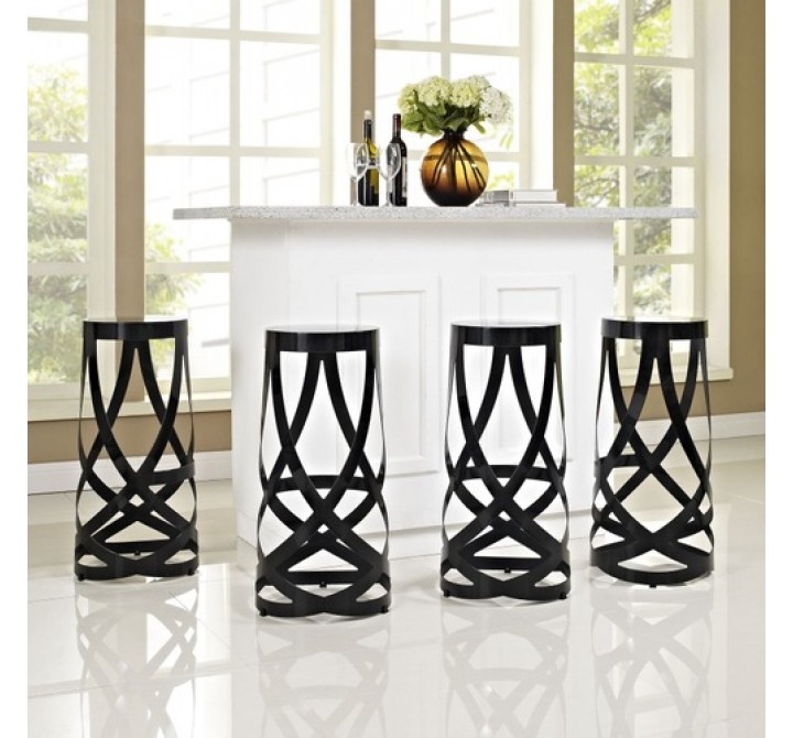 Modway Ribbon Bar Stool Set of 4