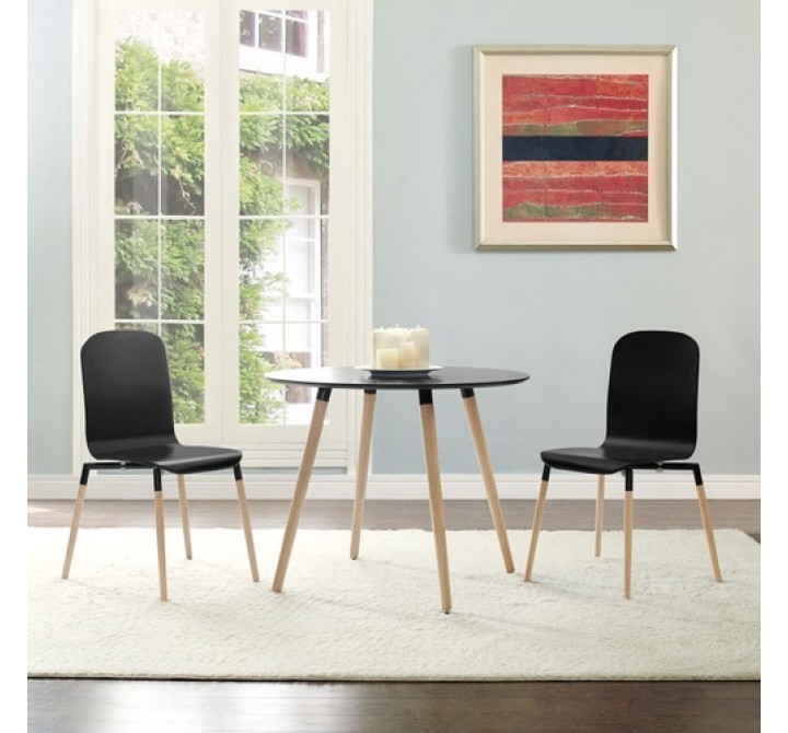 Modway Stack Wood Dining Chairs Set of 2
