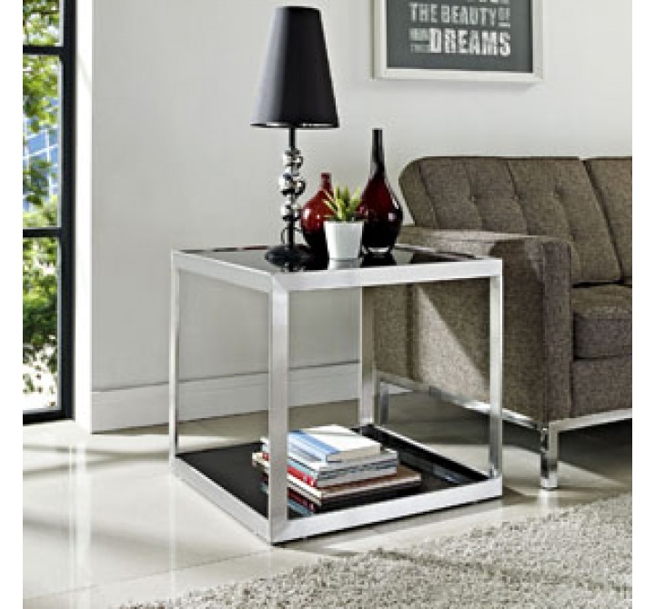 Modway Open Box Side Table in Black