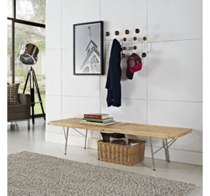 Modway Vantage Medium Bench in Natural