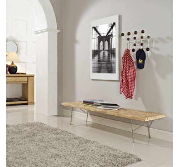 Modway Vantage Large Bench in Natural