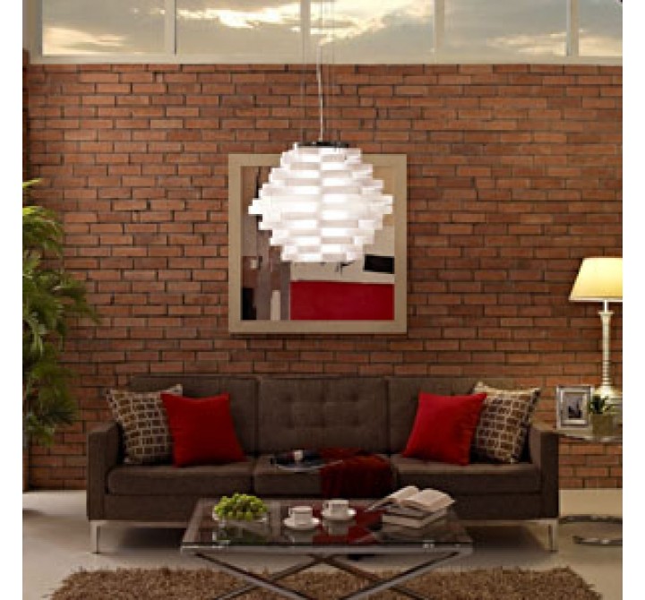Modway Loop Pendant Light in White