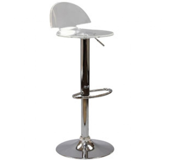 Modway Translucent Bar Stool in Clear