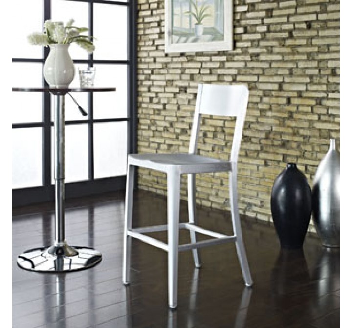 Modway Milan Counter Stool in Silver