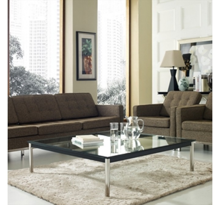 Modway Charles Square Coffee Table in Black