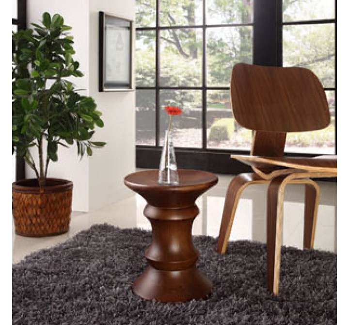 Modway Whittle Stool in Walnut