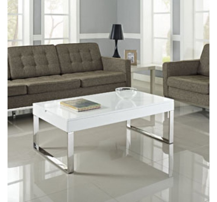Modway Gloss Coffee Table in White