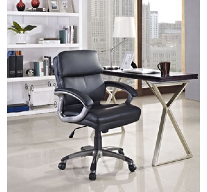 Modway Stellar Mid Back Office Chair in Black