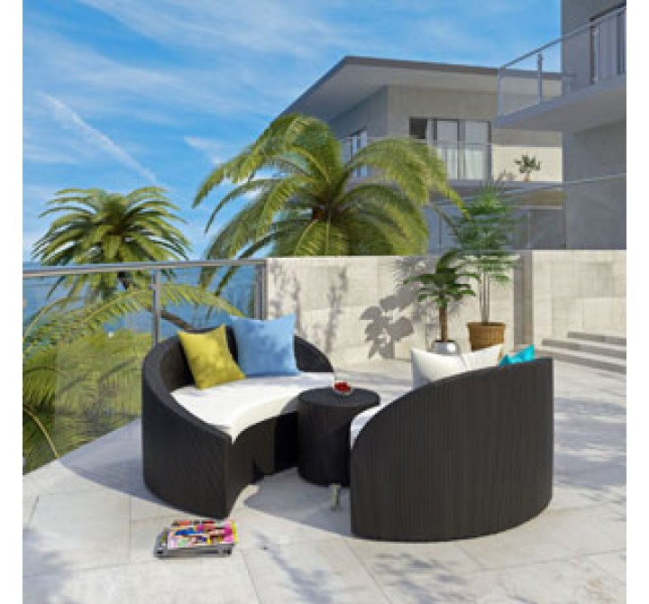 Modway Magatama 3 Piece Chaise