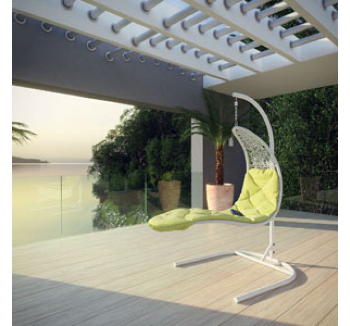 Modway Enclave Swing Lounge Chair in White - On SALE!
