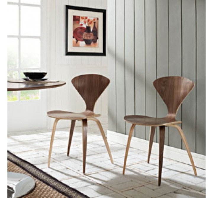 Modway Vortex Dining Side Chair in Dark Walnut