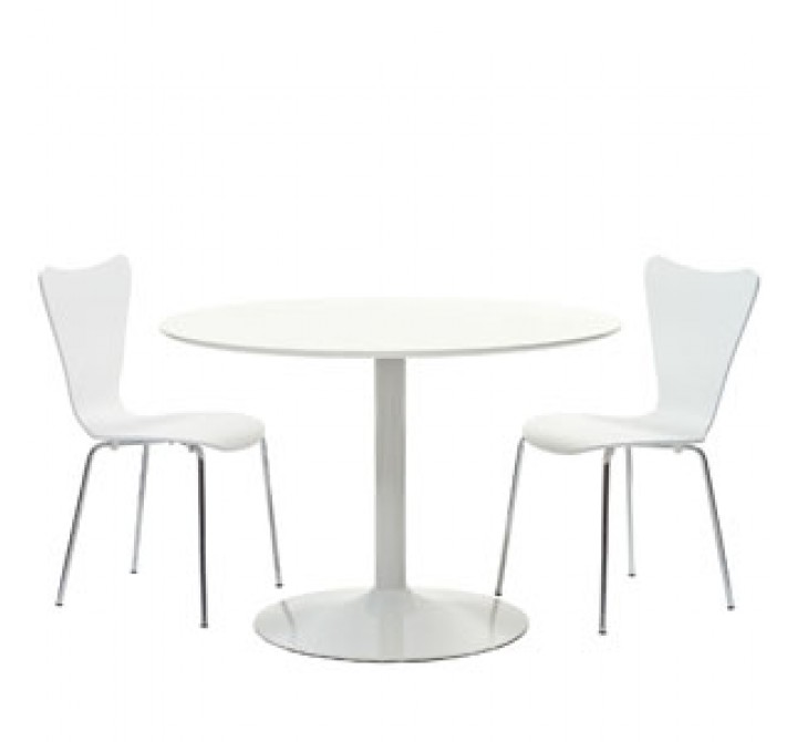 Modway Revolve 3 Piece Dining Set in White