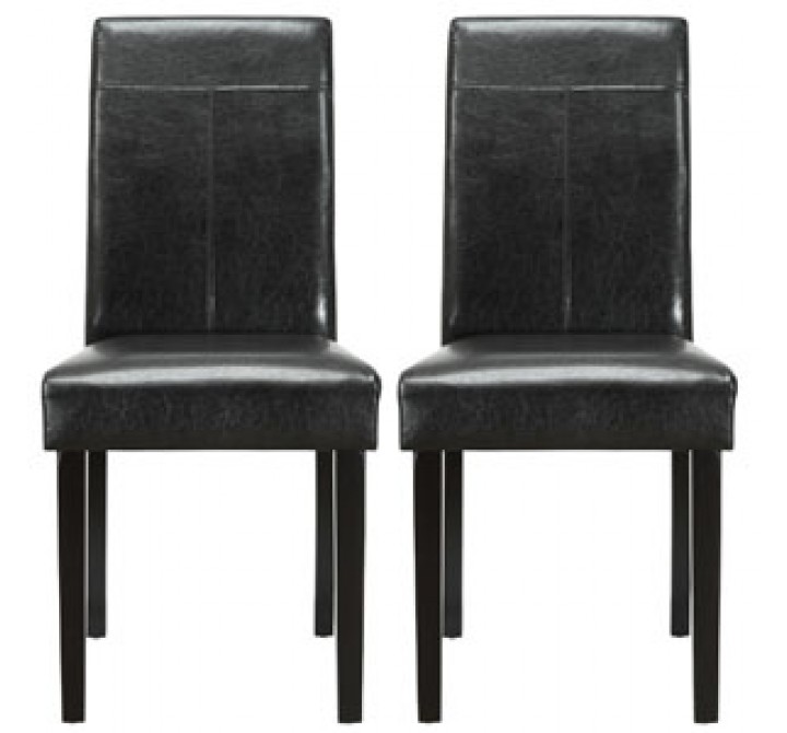 Modway Compass Dining Chairs Set of 2 in Black
