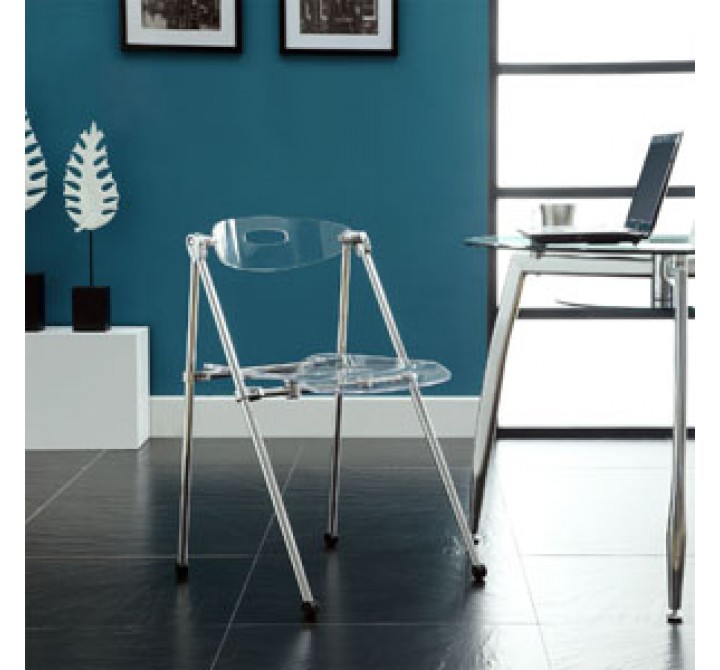 Modway Telescope 2 Piece Dining Chairs in Clear