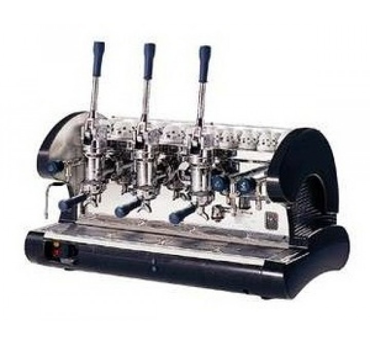 La Pavoni BAR Espresso Machine 3 Group Lever - Black/Red