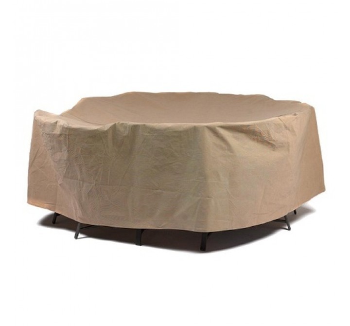 Duck Covers Essential 90"Dia Round Patio Table W/ Chairs Cover