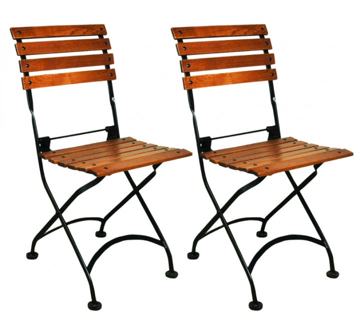 French Café Bistro Folding Side Chair - set of 2