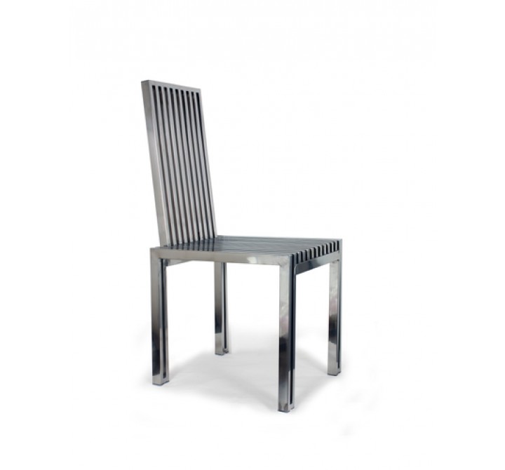 Control Brand The Polished Stainless Steel Dining Chair