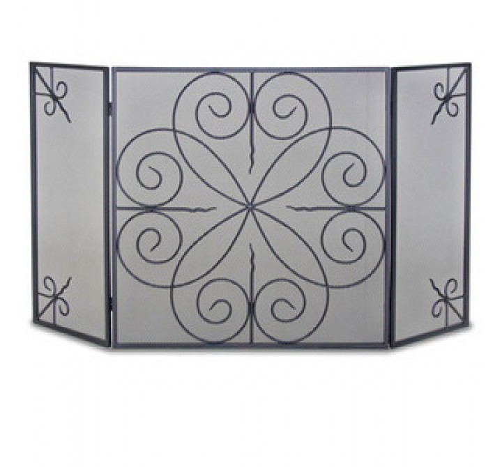 Fireside America Napa Forge 3 Panel Elements Screen - Black